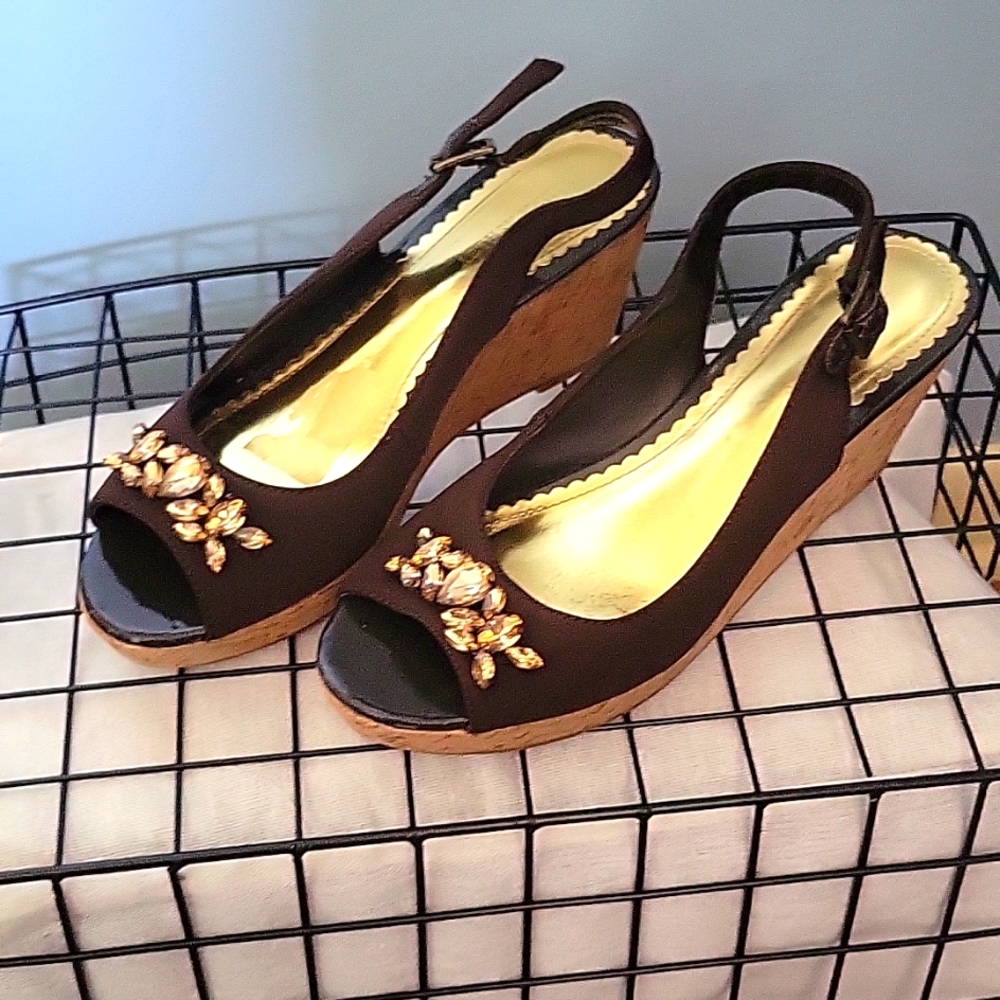 Embellished Wedge Shoe- Laura Ashley